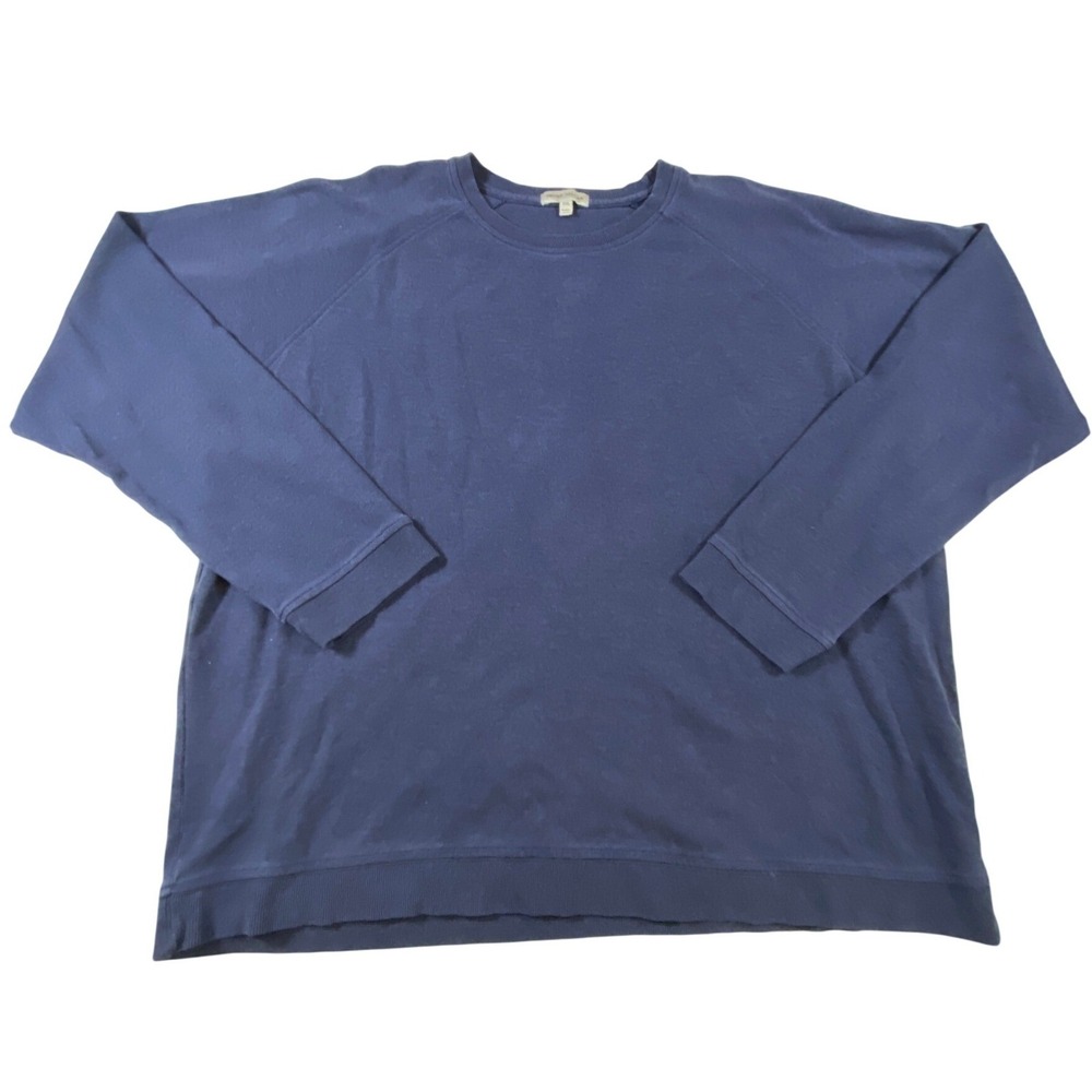 Peter Millar Mens Blue Cotton Modal Raglan Crewneck Sweatshirt XXL